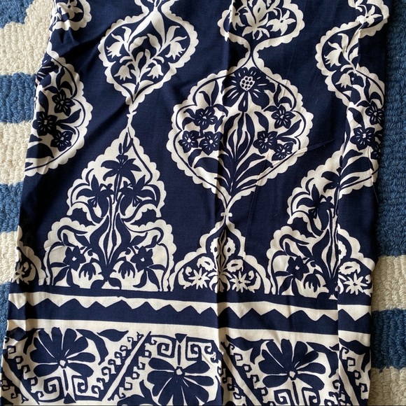 💙 BOHO NAVY IVORY ABSTRACT PRINT HIGH WAIST PANTS! - Picture 4 of 7